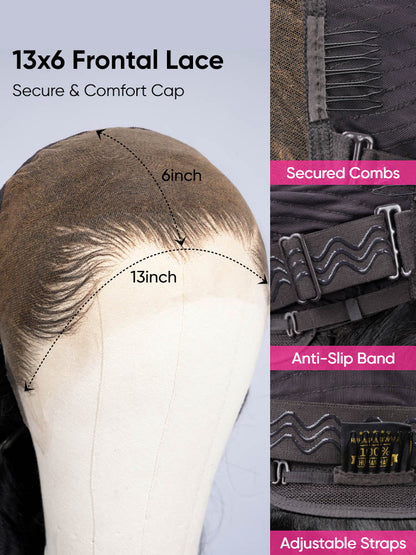 Lagos Hairline Sleek Straight HD Lace 13x6 Frontal Wig Human Hair