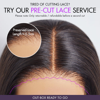 ✨ Ready-to-Wear Highlight Bob Wig – Glueless Short Layered 5x5 Closure Pre-Cut Lace Wig