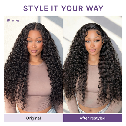 Glueless Water Wave Wig – Fluffy & Natural Volume