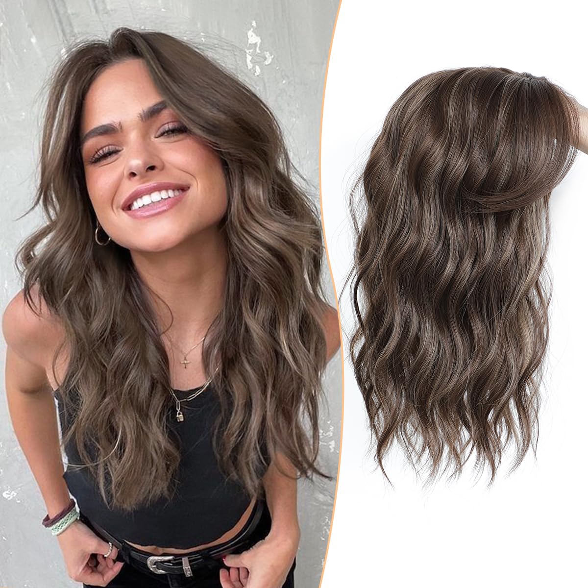 ⚡⚡ Final Hours –🌷2026 New Lightweight & Breathable Wavy Hair Topper