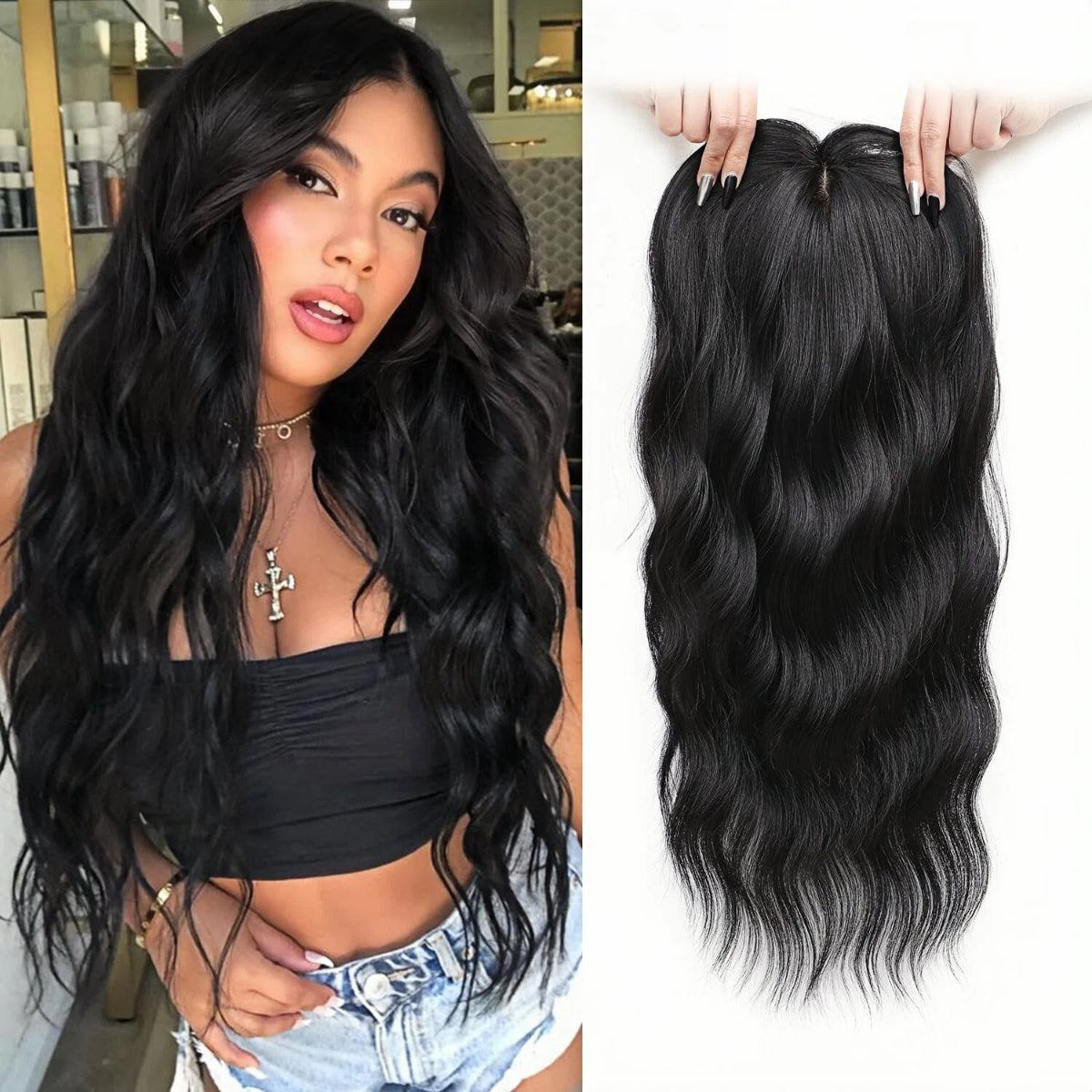 ⚡⚡ Final Hours –🌷2026 New Lightweight & Breathable Wavy Hair Topper