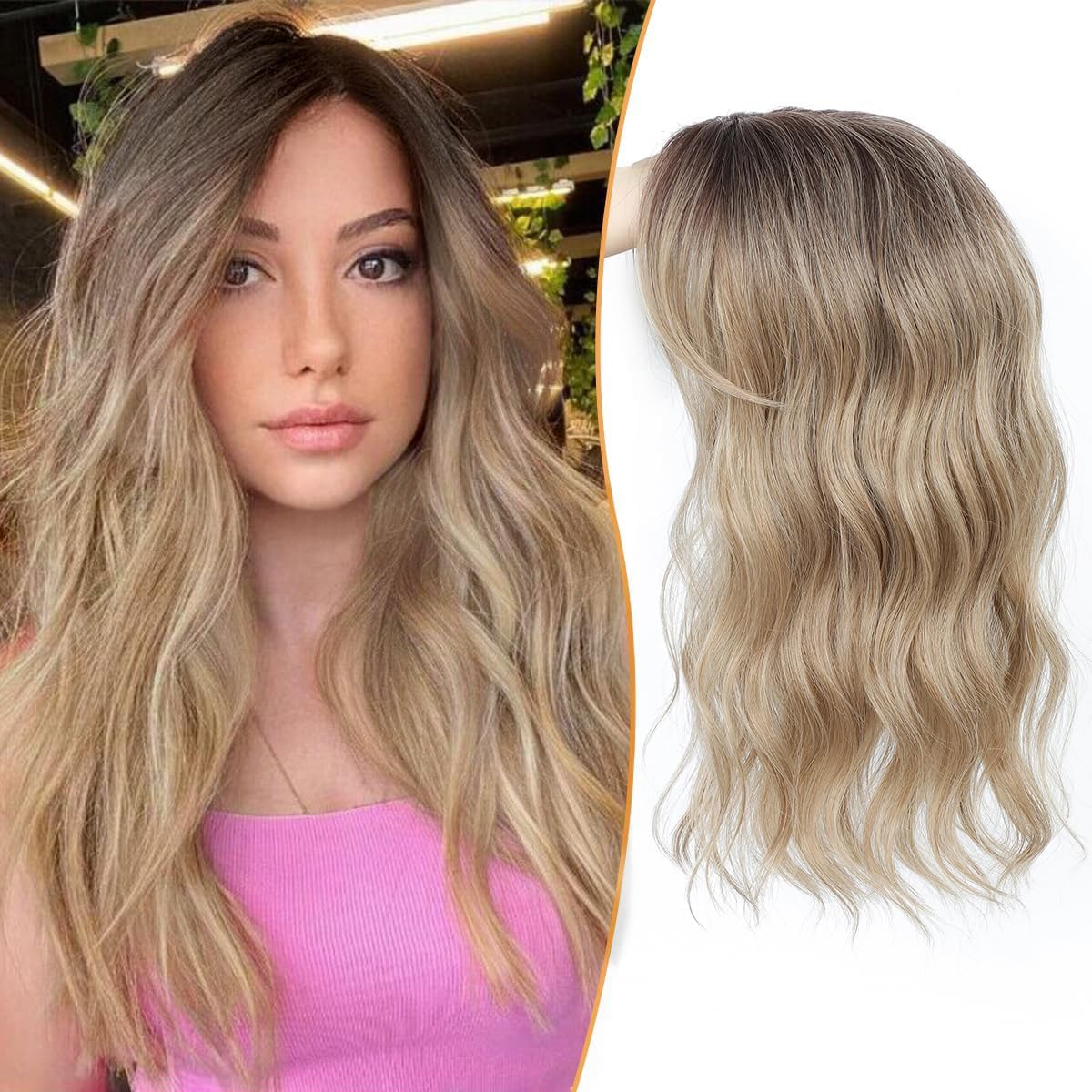⚡⚡ Final Hours –🌷2026 New Lightweight & Breathable Wavy Hair Topper