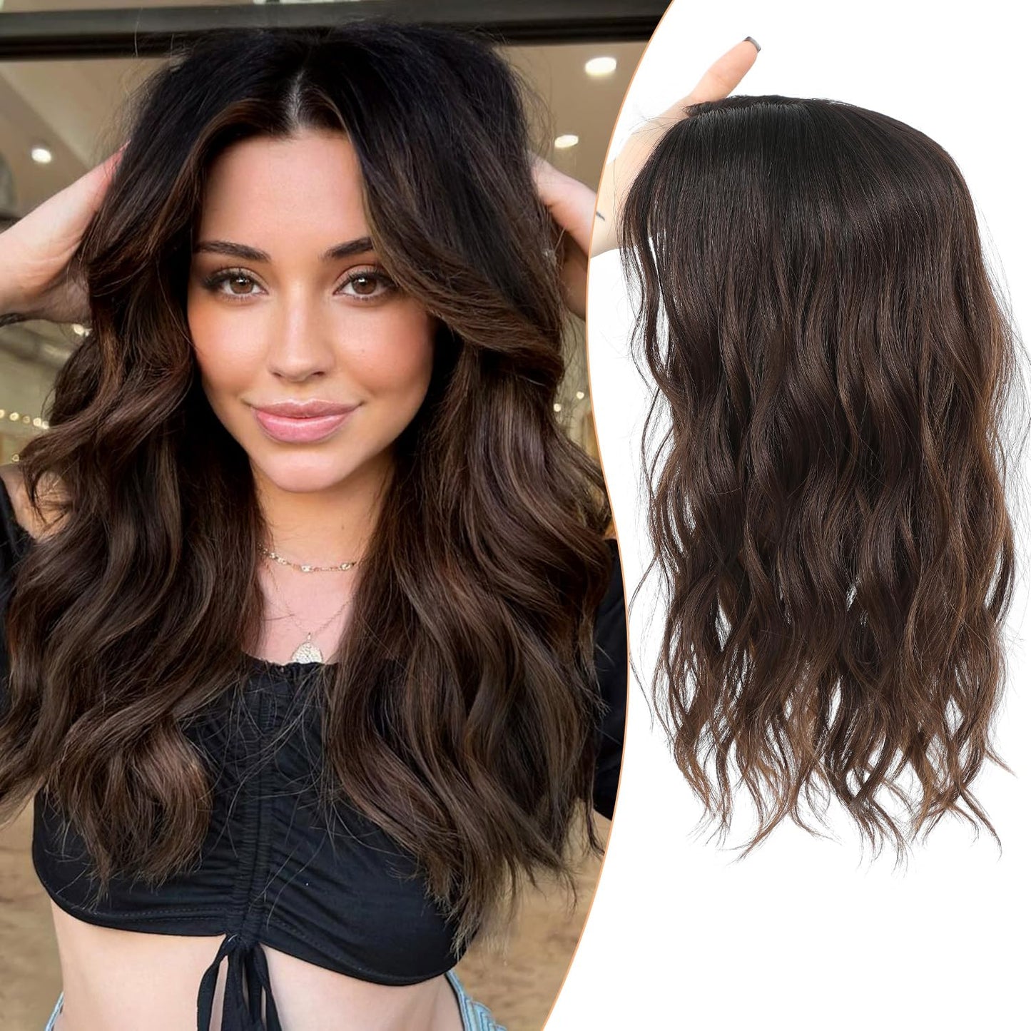 ⚡⚡ Final Hours –🌷2026 New Lightweight & Breathable Wavy Hair Topper