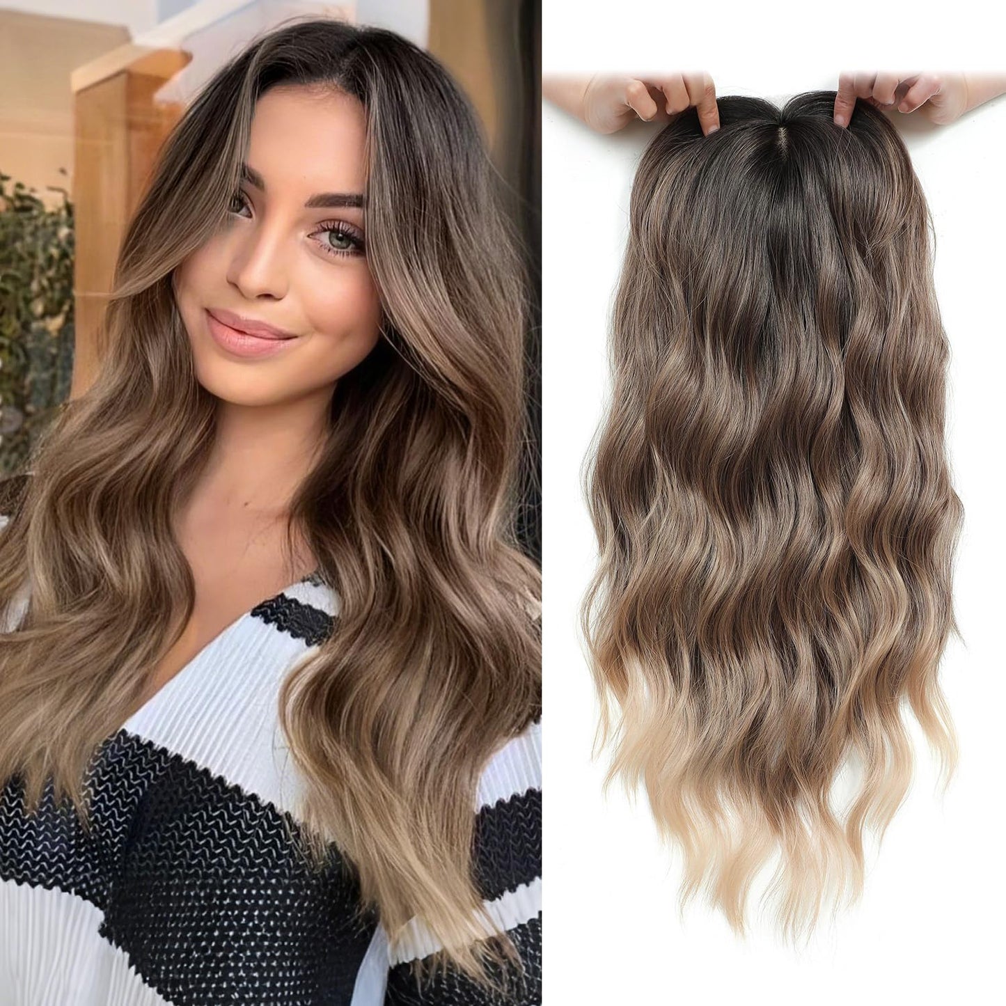 ⚡⚡ Final Hours –🌷2026 New Lightweight & Breathable Wavy Hair Topper