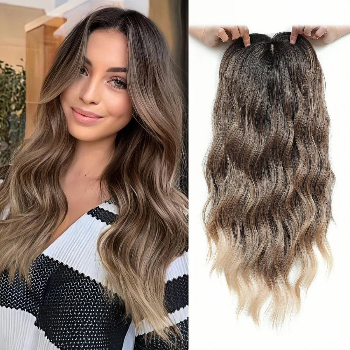 ⚡⚡ Final Hours –🌷2026 New Lightweight & Breathable Wavy Hair Topper