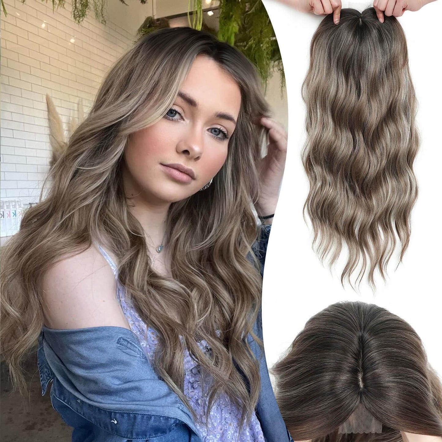 ⚡⚡ Final Hours –🌷2026 New Lightweight & Breathable Wavy Hair Topper