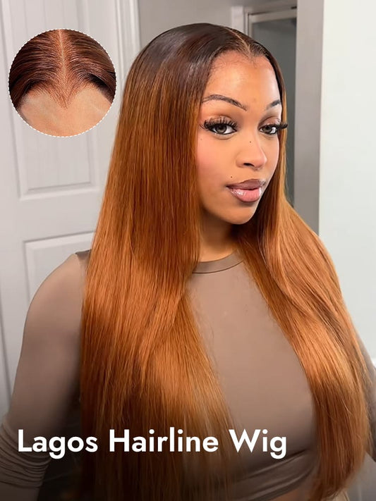 Honeyed Bliss Color Wig Upgraded M-Shaped Hairline Straight 13x6 Lace Front Wig Lagos Hairline Wig