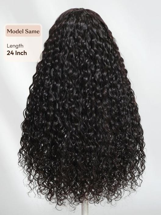 Pre Everything Pull And Go Glueless Wet & Wavy Water Wave With Invisi Drawstring With Free Baby Hair