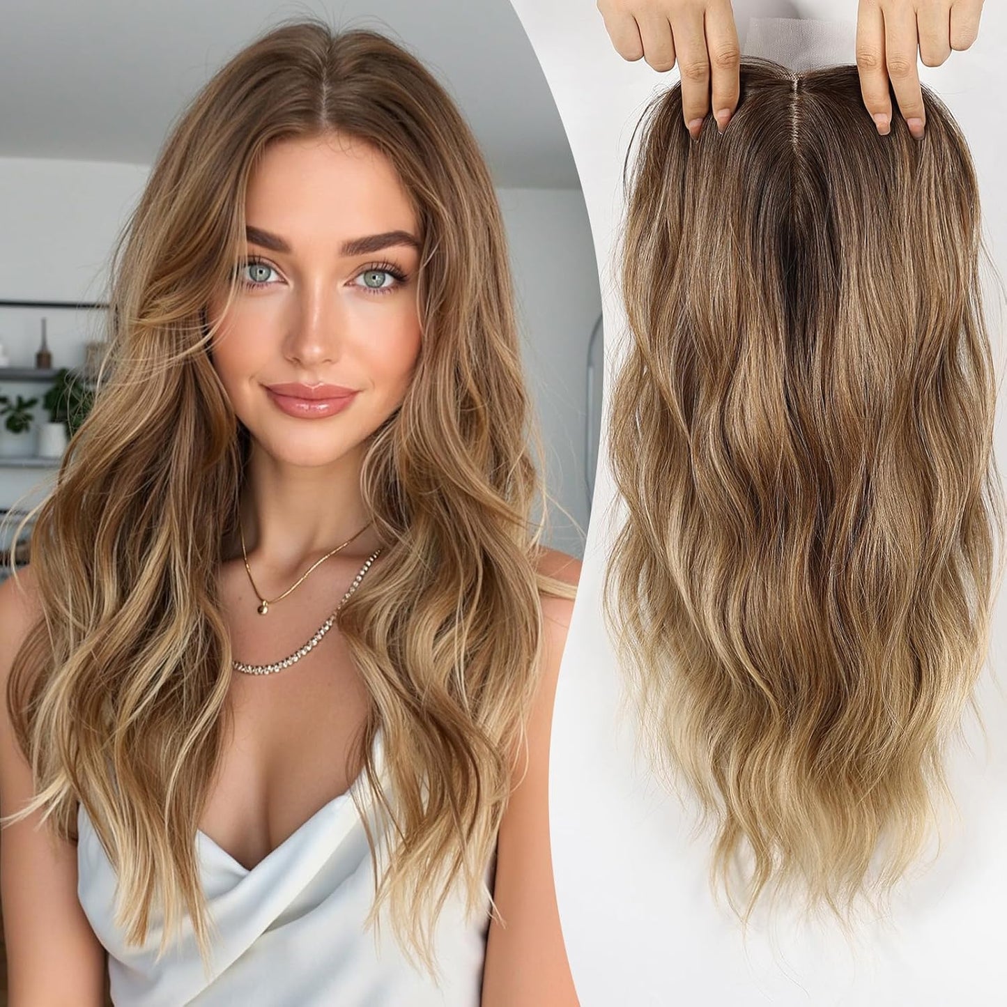 ⚡⚡ Final Hours –🌷2026 New Lightweight & Breathable Wavy Hair Topper