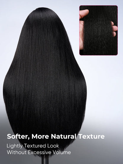 Light Yaki Straight 5x5/13x4 Lace Wig Silk Press Human Hair