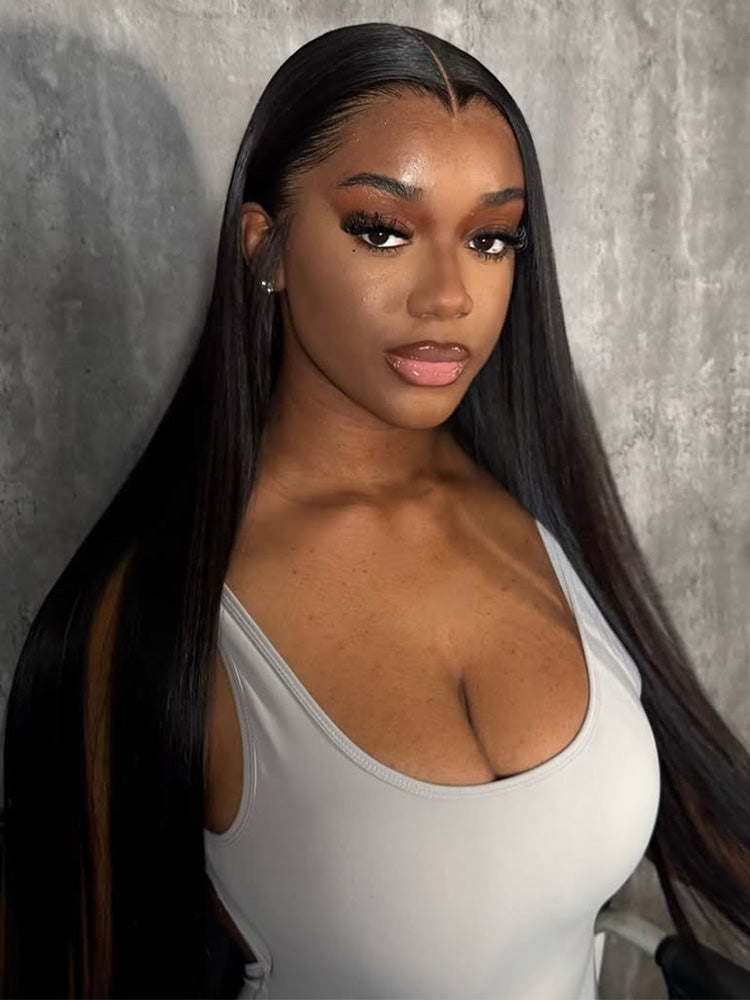 Lagos Hairline Sleek Straight HD Lace 13x6 Frontal Wig Human Hair