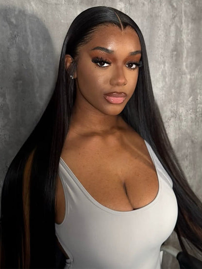 Lagos Hairline Sleek Straight HD Lace 13x6 Frontal Wig Human Hair