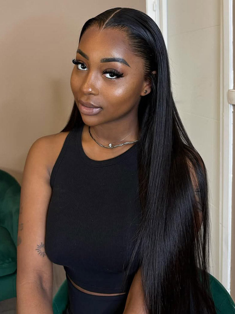 Lagos Hairline Sleek Straight HD Lace 13x6 Frontal Wig Human Hair