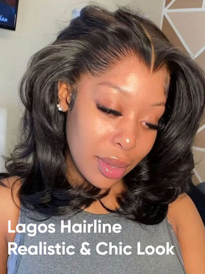 Lagos Hairline Short Bob 13x6 Lace Frontal Widows Peak Wigs