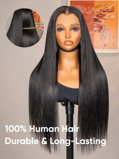 Lagos Hairline Sleek Straight HD Lace 13x6 Frontal Wig Human Hair