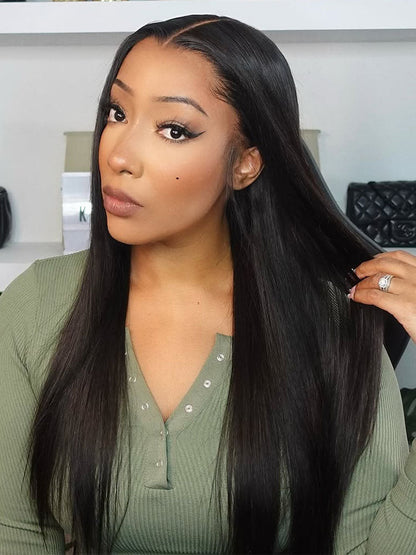 Lagos Hairline Sleek Straight HD Lace 13x6 Frontal Wig Human Hair