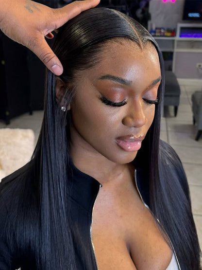 Lagos Hairline Sleek Straight HD Lace 13x6 Frontal Wig Human Hair