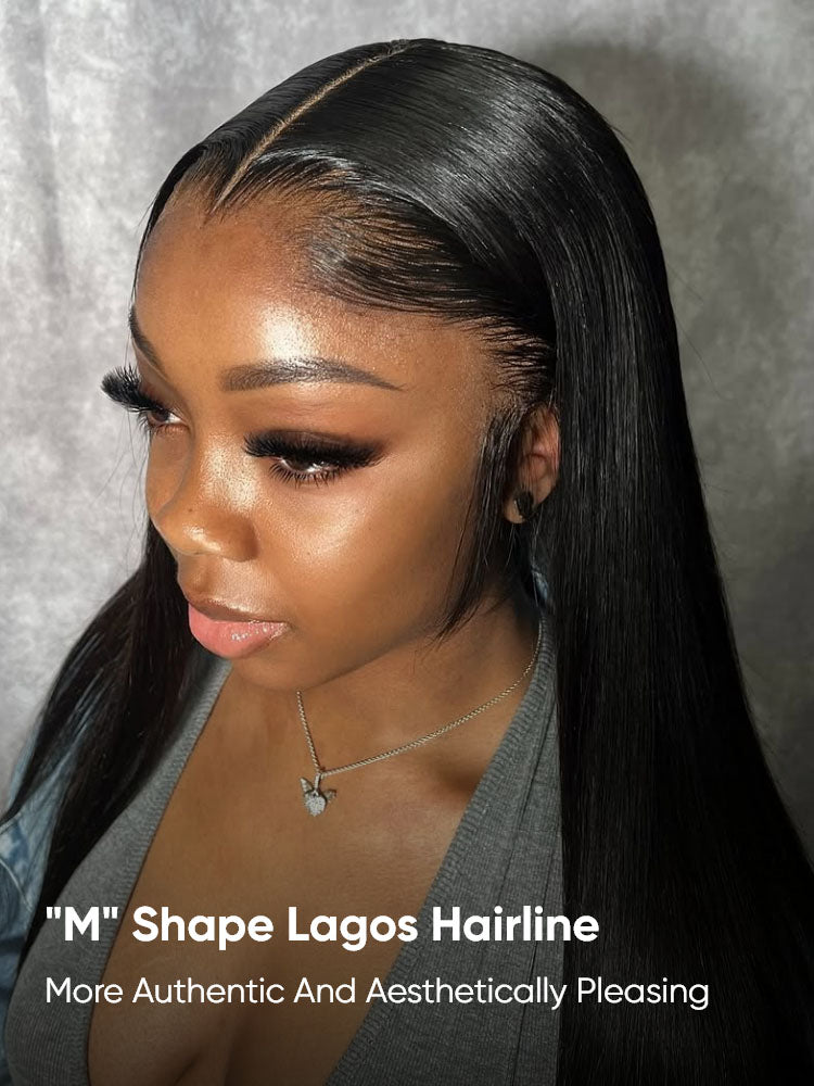 Lagos Hairline Sleek Straight HD Lace 13x6 Frontal Wig Human Hair