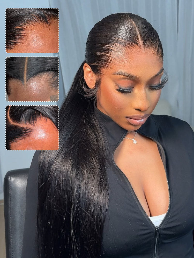 Lagos Hairline Sleek Straight HD Lace 13x6 Frontal Wig Human Hair